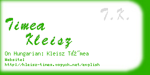 timea kleisz business card